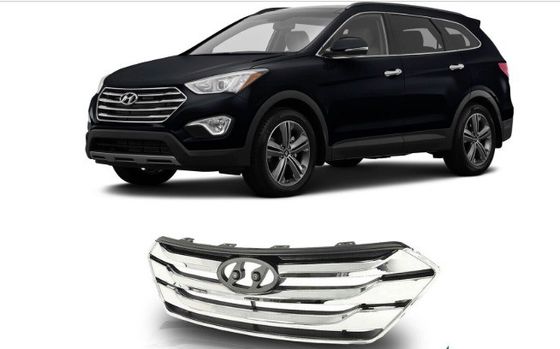 13-16 Grille frontale moderne de Santa Fe en noir et chrome avec œil unique 86350B8000